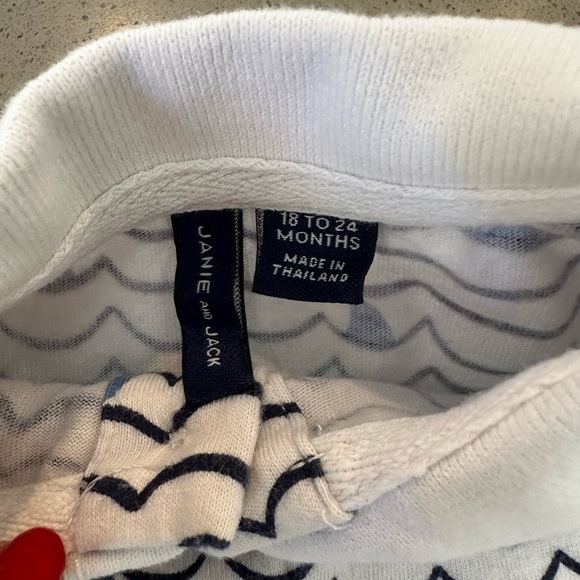 Janie and Jack Shark Fin Jersey Short Sleeve Cotton Polo Size 18-24M - Picture 4 of 5
